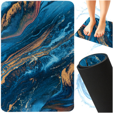 Accesorii si piese masini spalat rufe si uscatoare - Covor Baie cu Uscare Rapidă, Absorbant Anti-Alunecare, Marea dimensiuni diferite