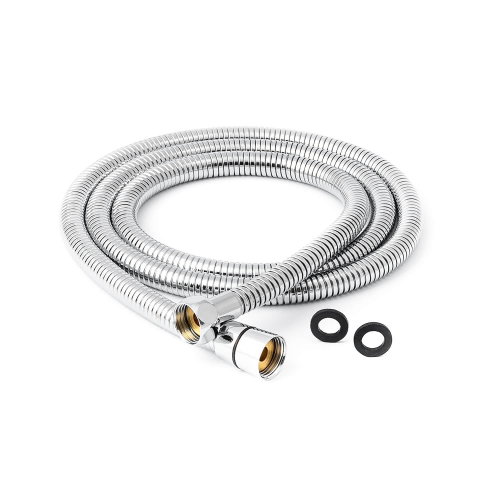 Coloane de dus si seturi de dus - Furtun de duș, argintiu cu o-ring, lungime 60, 80, 100, 120, 150cm