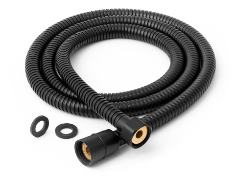 Sanitare baie - Furtun de duș negru cu o-ring, lungime 60, 80, 100, 120, 150cm