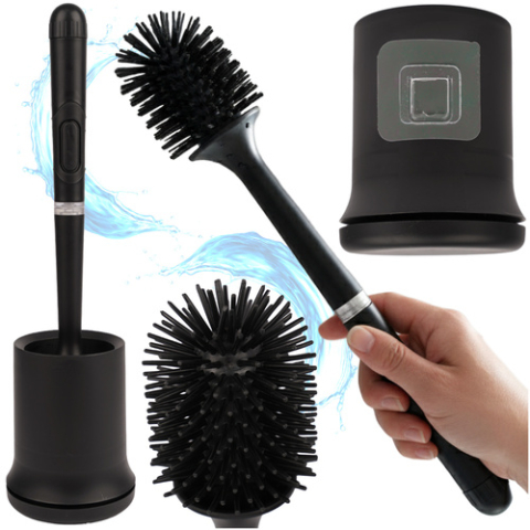 Accesorii si piese masini spalat rufe si uscatoare - Perie de baie din silicon, albă sau neagra