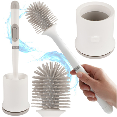 Accesorii si piese masini spalat rufe si uscatoare - Perie de baie din silicon, albă sau neagra