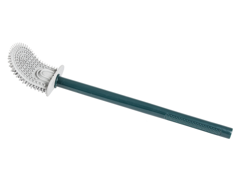 Perie de toaletă din silicon pentru toaletă, suspendată, alba [1]