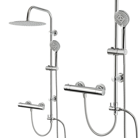 Set coloană de duș aparentă cu baterie termostatică Cabine dus si accesorii - Set coloană de duș aparentă cu baterie termostatică