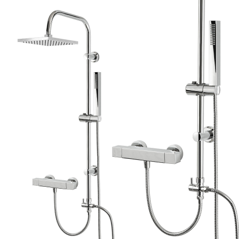 Coloane de dus si seturi de dus - Set coloană de duș cu baterie termostatică