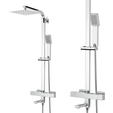 Set coloană de duș cu termostat și cu baterie de cadă - diferite dimensiuni Coloane de dus si seturi de dus - Set coloană de duș cu termostat și cu baterie de cadă - diferite dimensiuni