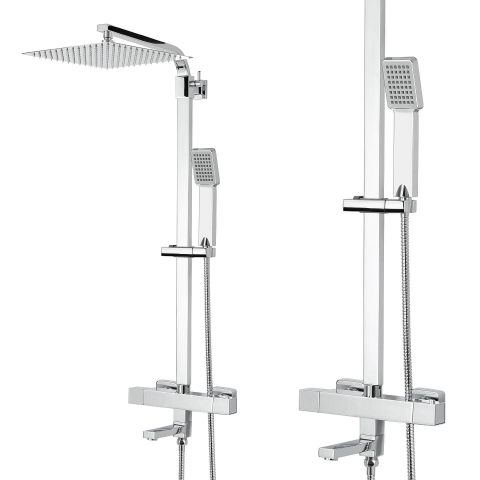 Set coloană de duș cu termostat și cu baterie de cadă - diferite dimensiuni [1]