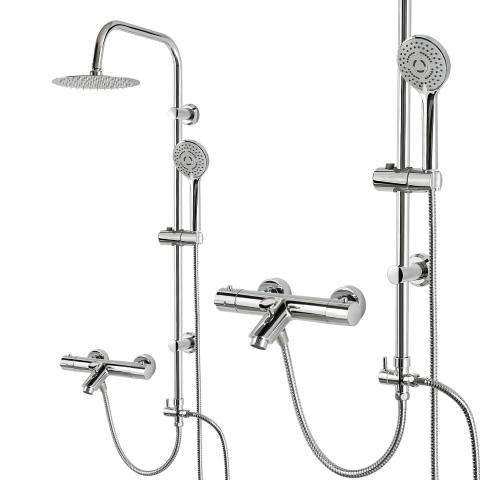 Set coloană de duș și cadă cu baterie termostatică Coloane de dus si seturi de dus - Set coloană de duș și cadă cu baterie termostatică