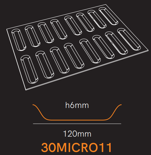 Covoras-forma silicon microperf, 40x60cm, ÉCLAIR, 120x25xH6mm x 16loc, 2 buc. [1]