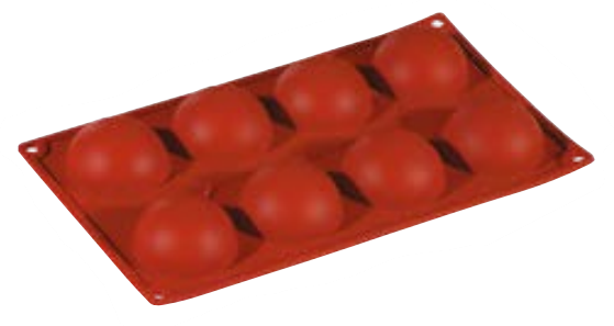 Forma silicon, FORMAFLEX, 175x300 mm, 8 semisfere, D60xH30 mm, vol.57 ml [1]