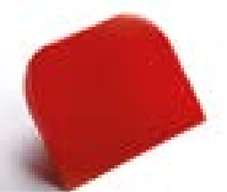 Racleta standard, 121x81 mm, neted, mic, plastic rosu [1]