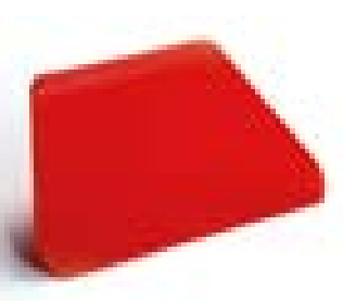 Racleta standard, 208x128 mm, trapez, neted, plastic rosu [1]
