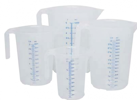 Cani Gradate - Cana gradata 1.0 L, scara pt Litri si mililitri, maner deschis
