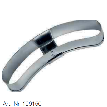 Cutit BANANA, dim. 160 x 30 x H30 mm, gros. 0,4-0,5 mm, INOX