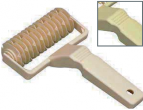 Cutite - Cutit-Roller de grila, POM, plastic, crem