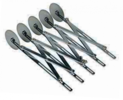 Accesorii și echipamente - Cutit-Roller extensibil pt aluat, simplu, 5 roti
