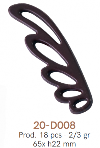 Forme & Tăvi - Forma policarbonat, pt décor ciocolata, WING, 2/3 gr, 65xH22 mm