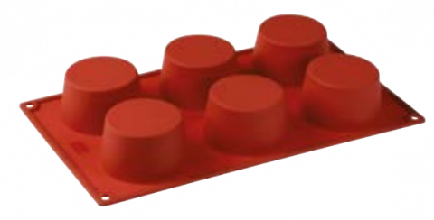 Forme pentru copt - Forma silicon, FORMAFLEX, 175x300 mm, 6 broise, D70xH40 mm, vol.130 ml