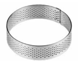 Forme pentru Ciocolata - Forma tarte, ROTUND, 1 portie, INOX, microperf