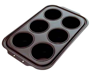 Forme pentru copt - Forma WALTER pt briose, D62 x H30 mm, 6 loc, antiaderent