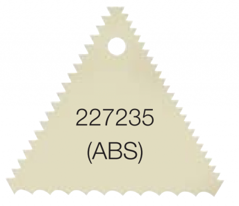 Raclete - Racleta crem, ABS, fildes, cu pieptene, 105x105x105 mm, triunghi