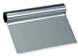Raclete - Racleta, maner rotund, INOX, grosime 1,0 mm