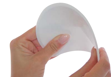 Racleta pt aluat flexibila, LDPE, alb UN001, +100°C, gros.2,5 mm [1]
