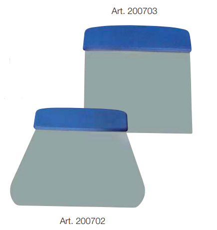Raclete - Racleta-spatula, maner plastic albastru, INOX