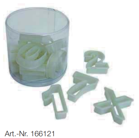 Cutite - Set cutite de patiserie, NUMBERS, nailon, +160°C, set15