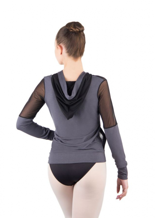 Ballet Rosa Midori hanorac balet din bambus cu panouri mesh [2]