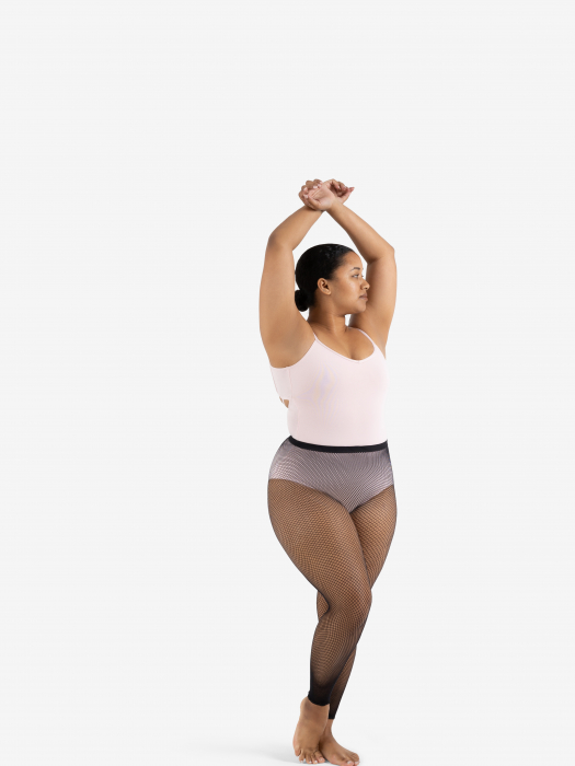 Capezio – dres plasă fără picior, scurt, Classic Crop Fishnet Tight [2]