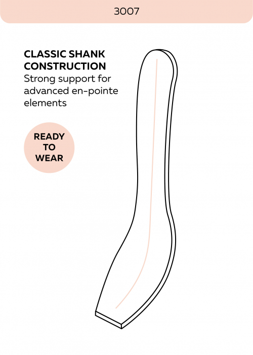 Poante Grishko 3007 Pro – satin roz, formă iconică, model profesional [8]