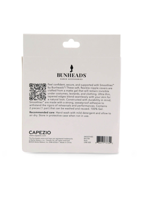 Capezio Bunheads Smoothies Nude – protecții reutilizabile din silicon pentru mameloane, BH1700 [3]