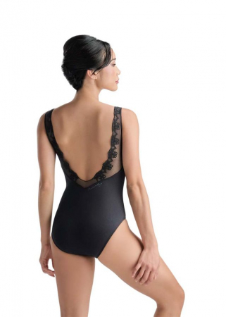 Ballet Rosa Lynn leotard balet cu broderie florală și spate în V [1]
