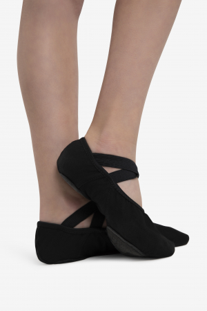 Copii - Capezio Hanami Canvas – balerini stretch cu talpă split