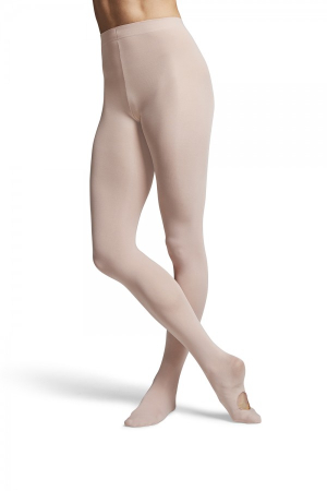 Bloch T0982L Ladies’ ContourSoft Convertible Tights – colanți convertibili roz de balet pentru femei [1]