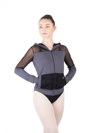 Warm-up - Ballet Rosa Midori hanorac balet din bambus cu panouri mesh
