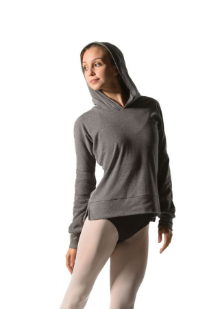 Warm-up - Ballet Rosa Olivine hanorac balet cu glugă și găuri pentru degete