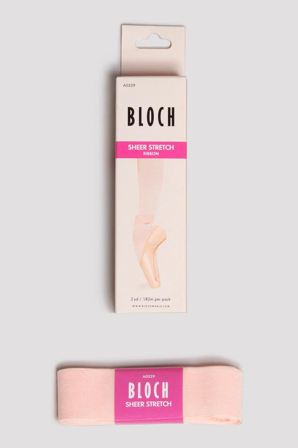 Accesorii poante - Bloch A0529 Sheer Stretch Ribbon – Panglică elastică transparentă pentru poante
