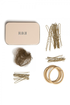 Accesorii păr - Bloch A0801 Hair Kit – set complet pentru coc de balet cu plase, agrafe și elastice