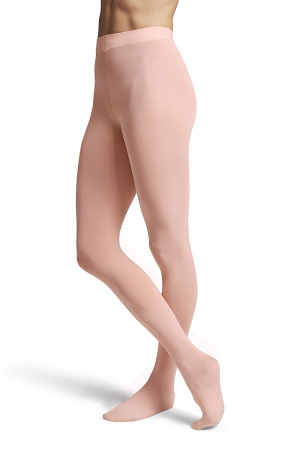 Bloch T0981G Girl’s ContourSoft Footed Tights – colanți de balet roz cu talie înaltă pentru fete [1]
