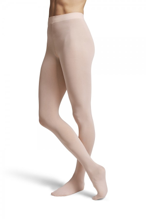 Femei - Bloch T0981L Ladies’ ContourSoft Footed Tights – colanți profesioniști roz de balet pentru femei