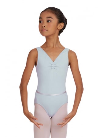 Leotarduri - Capezio CAD201C leotard copii cu decolteu pinch front și curea negru