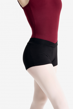 Pantaloni scurți cu talie în V suprapusă – bumbac & spandex [2]