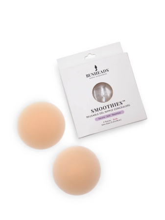 Accesorii pentru costume de scenă - Capezio Bunheads Smoothies Nude – protecții reutilizabile din silicon pentru mameloane, BH1700