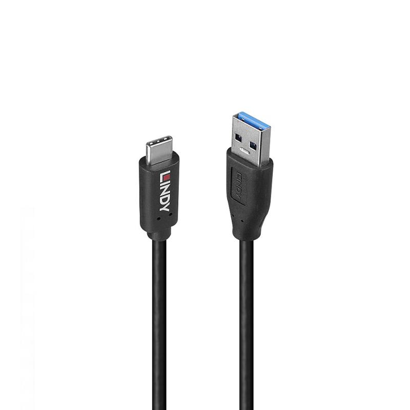 Cablu Lindy 1m USB 3.2 Type-A to Type-C (tata - tata), Black Line, Supported Bandwidth: 10Gbps, negru [1]