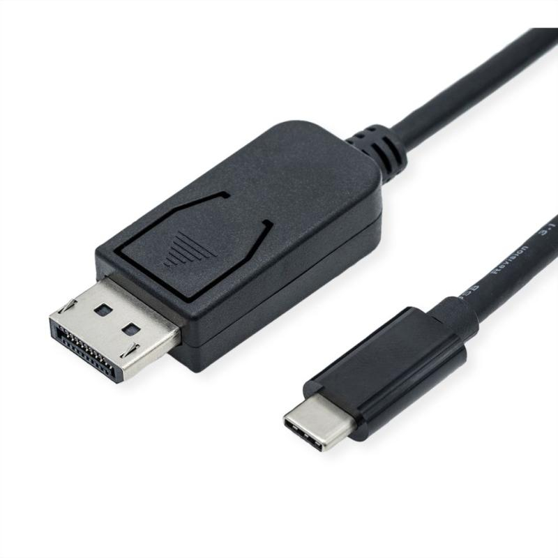 Cablu Roline Type C la DisplayPort 8K60Hz T-T 2m, Negru [1]