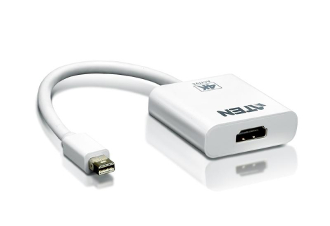Cabluri video - Adaptor Aten VC981-AT. Conector 1: Mini DisplayPort, Conector 2: HDMI, Conector 1 gen: Tată. Greutate: 75 g, Lățime: 45 mm, Adâncime: 175 mm. Lăţime de ambalaj: 19 mm, Adâncimea de ambalaj: 120 mm, În