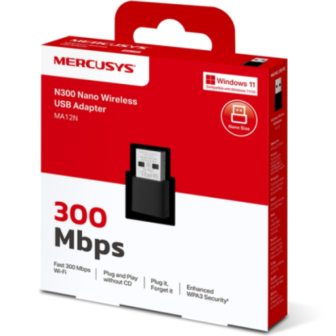 Routere Wireless - Adaptor Wireless MERCUSYS N300, WIFI 4, Mesh, Single Band