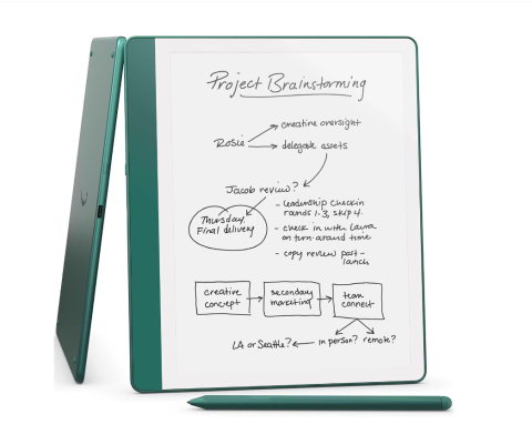 Ebook reader - Amazon Kindle Scribe 2024 10.2" 64GB cu Premium Pen Metallic Jade