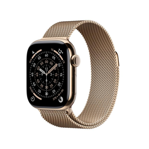 SmartWatch-uri - Apple Watch Series 11 GPS + Cellular 42mm Gold Titanium Case with Gold Milanese Loop